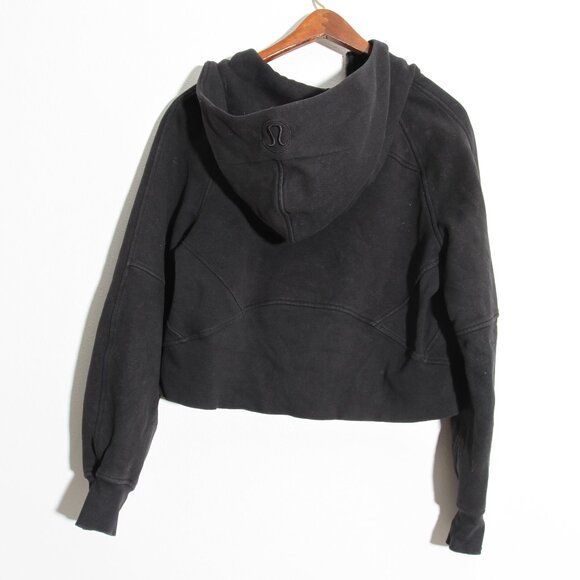 Lululemon Scuba Oversized Full Zip Hoodie Jacket Black Cotton Terry XS / Small - Picture 10 of 16